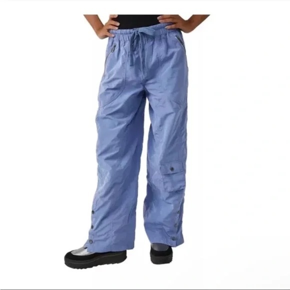 Free People Movement Women's Blue Utility Pants Casual‎ Cargo Size Large - Picture 1 of 10